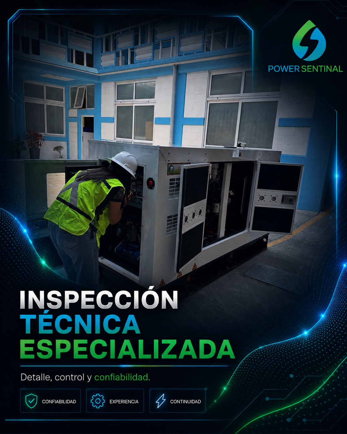 Inspección técnica especializada de planta de emergencia